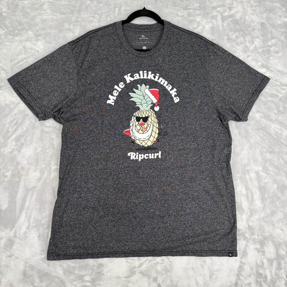 Ripcurl Mens Mele Kalikimaka Pineapple XL Holiday Christmas Graphic T-Shirt - Picture 1 of 7